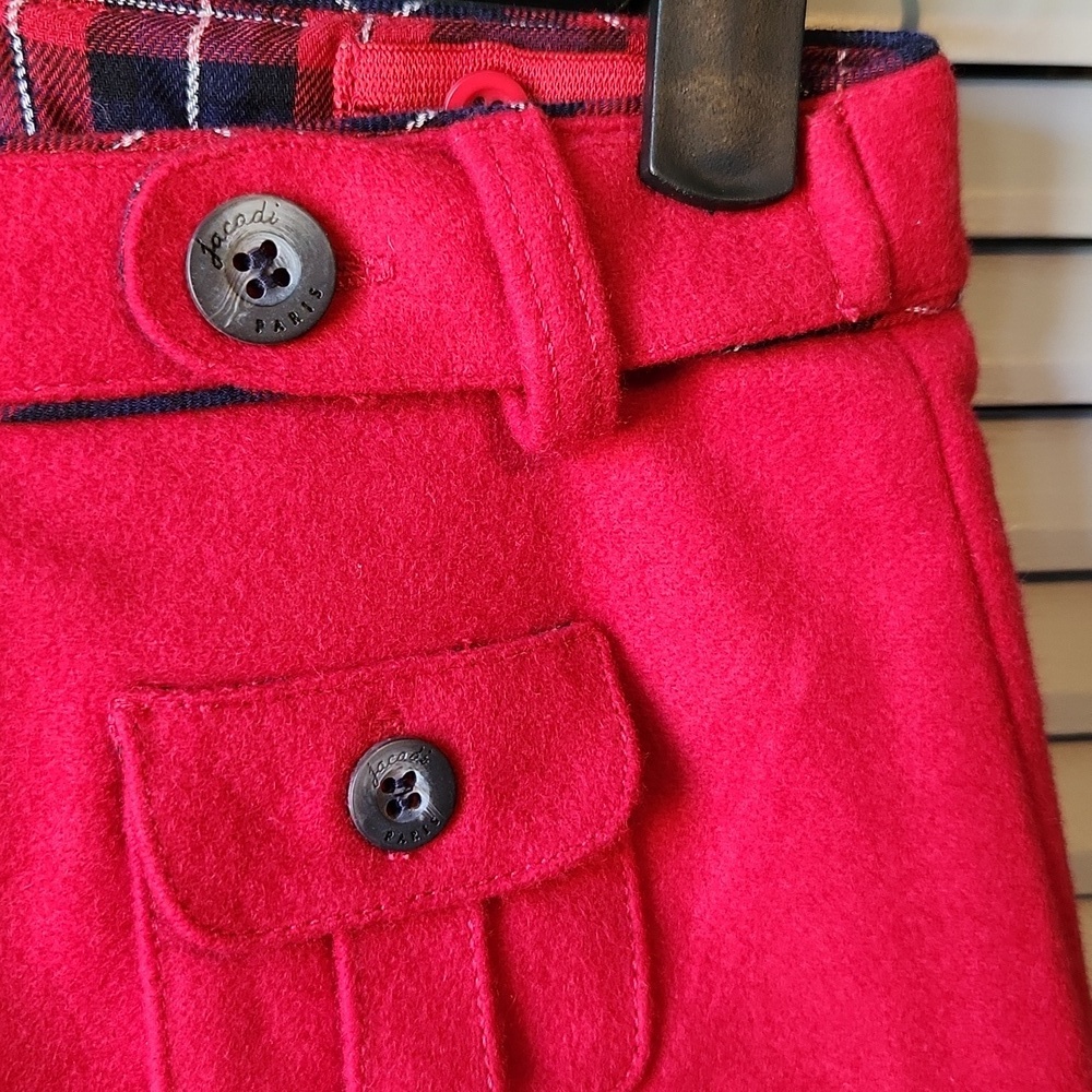 Jacadi Paris Red Wool Skirt - Picture 4 of 11
